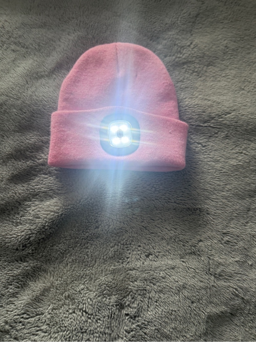 Night Scope Women's Pink LED Light-Up Beanie | Hands-Free Headlamp Hat
